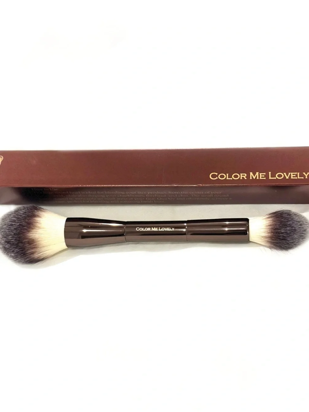 Brand New in Sealed Box-Makeup Blending Brush, Double-Sided, Synthetic Bristles